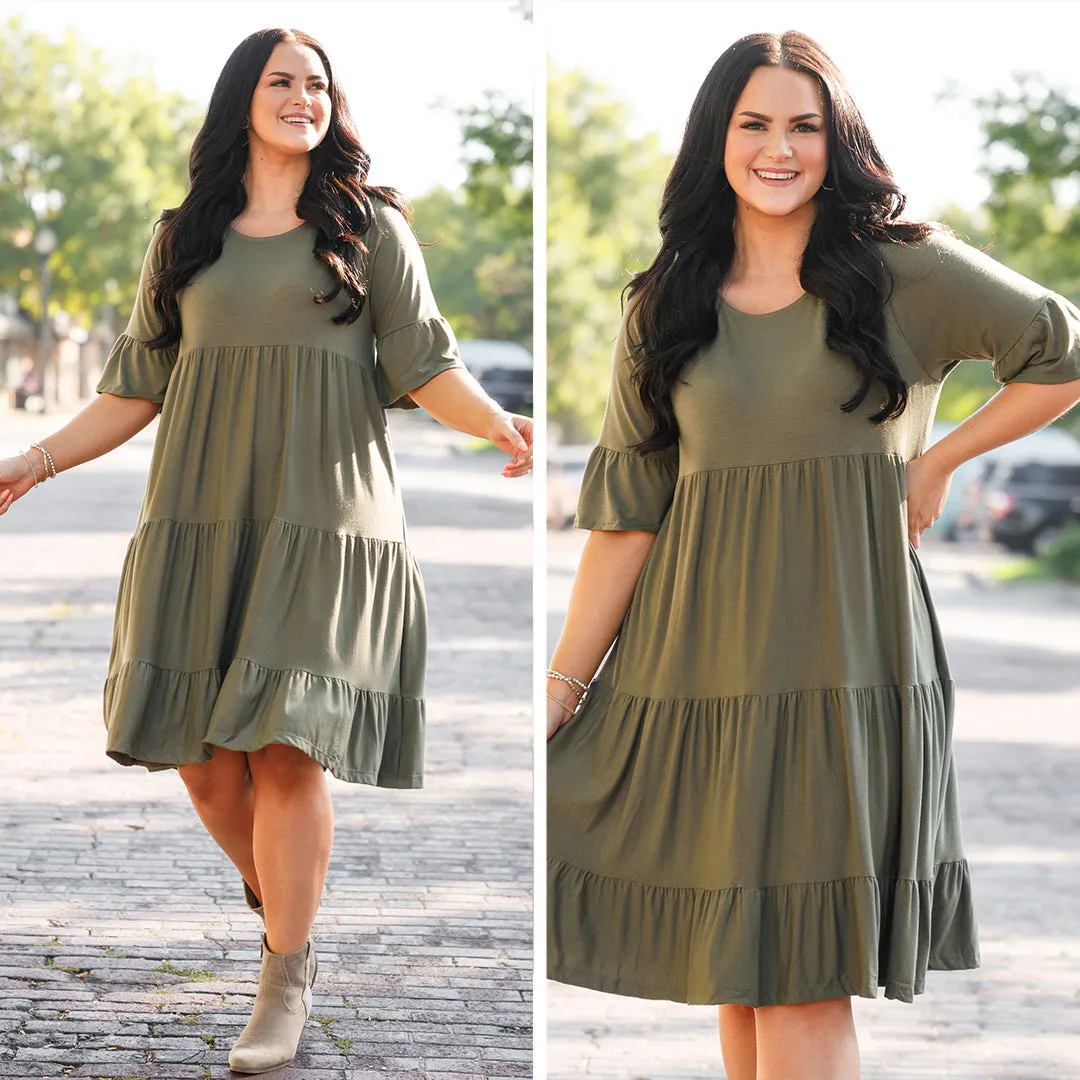 It's Gonna Be Alright Dress, Light Olive