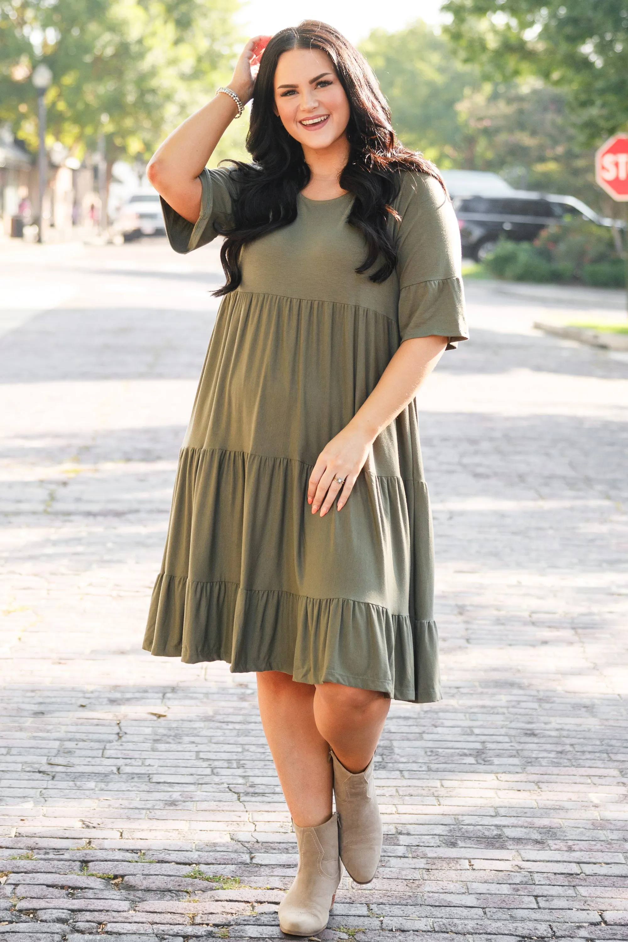 It's Gonna Be Alright Dress, Light Olive