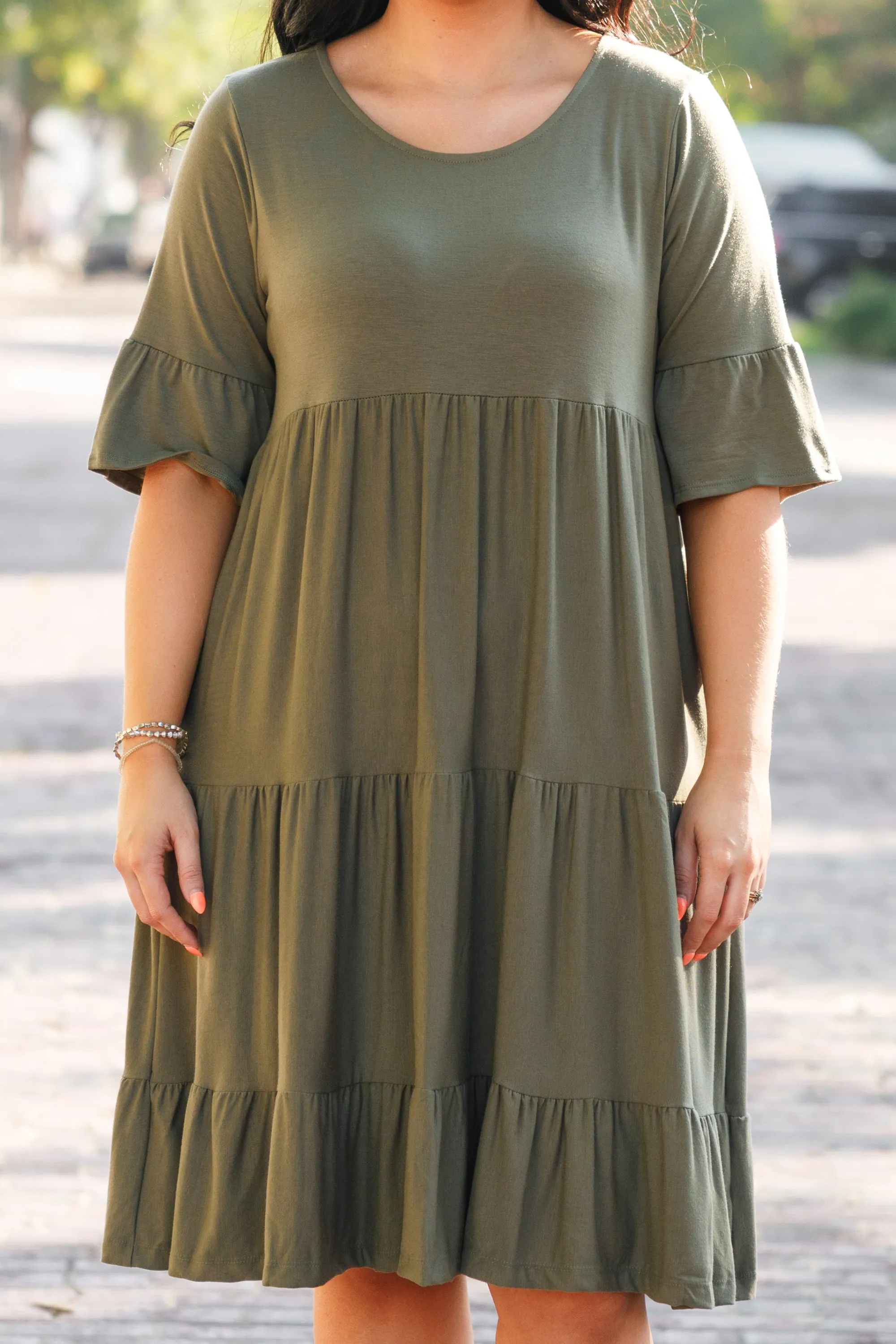 It's Gonna Be Alright Dress, Light Olive