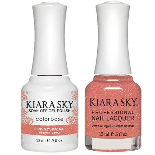 Kiara Sky All-in-One Gel   Polish Duo - 5042 High Key, Like Me