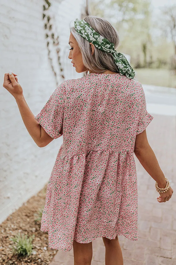 Kissing In The Rain Floral Babydoll Tunic Dress