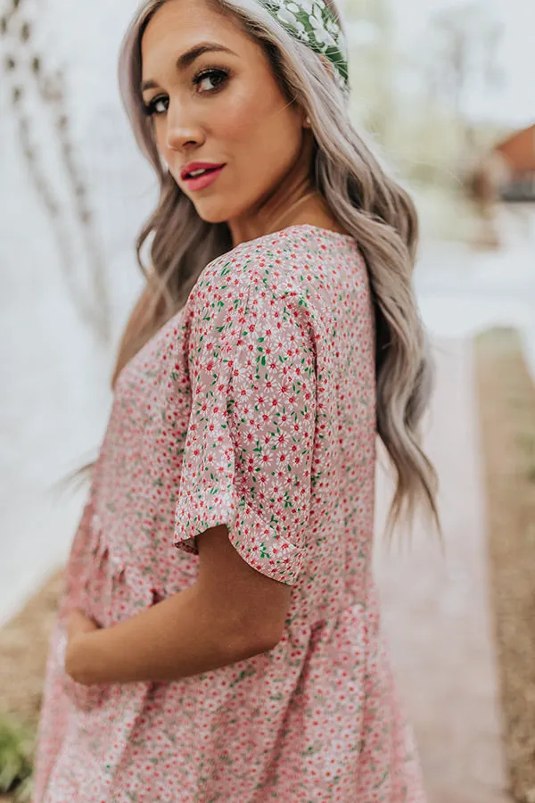 Kissing In The Rain Floral Babydoll Tunic Dress