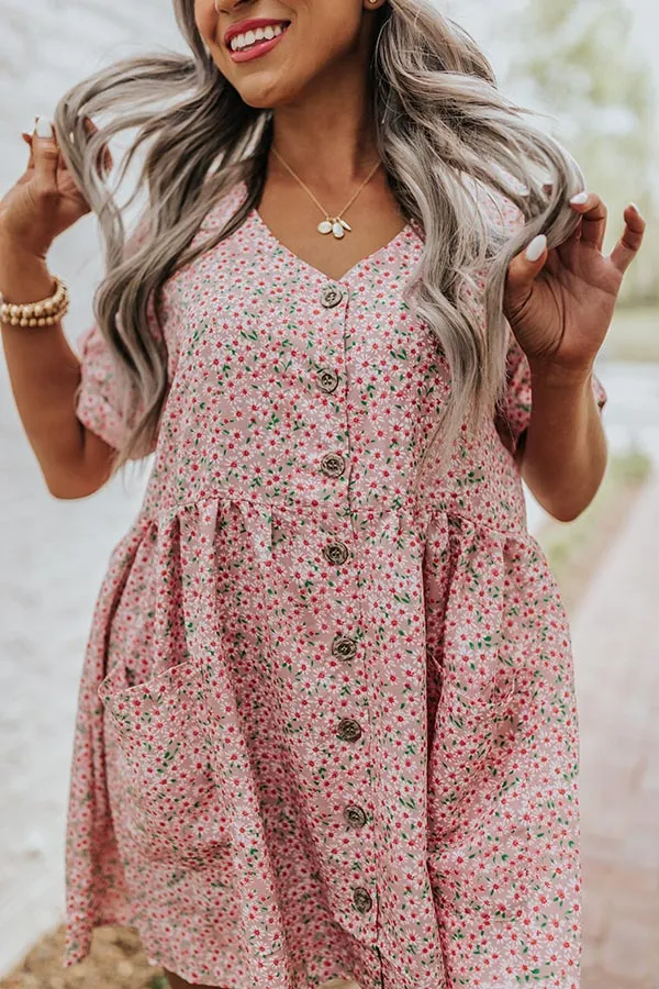 Kissing In The Rain Floral Babydoll Tunic Dress