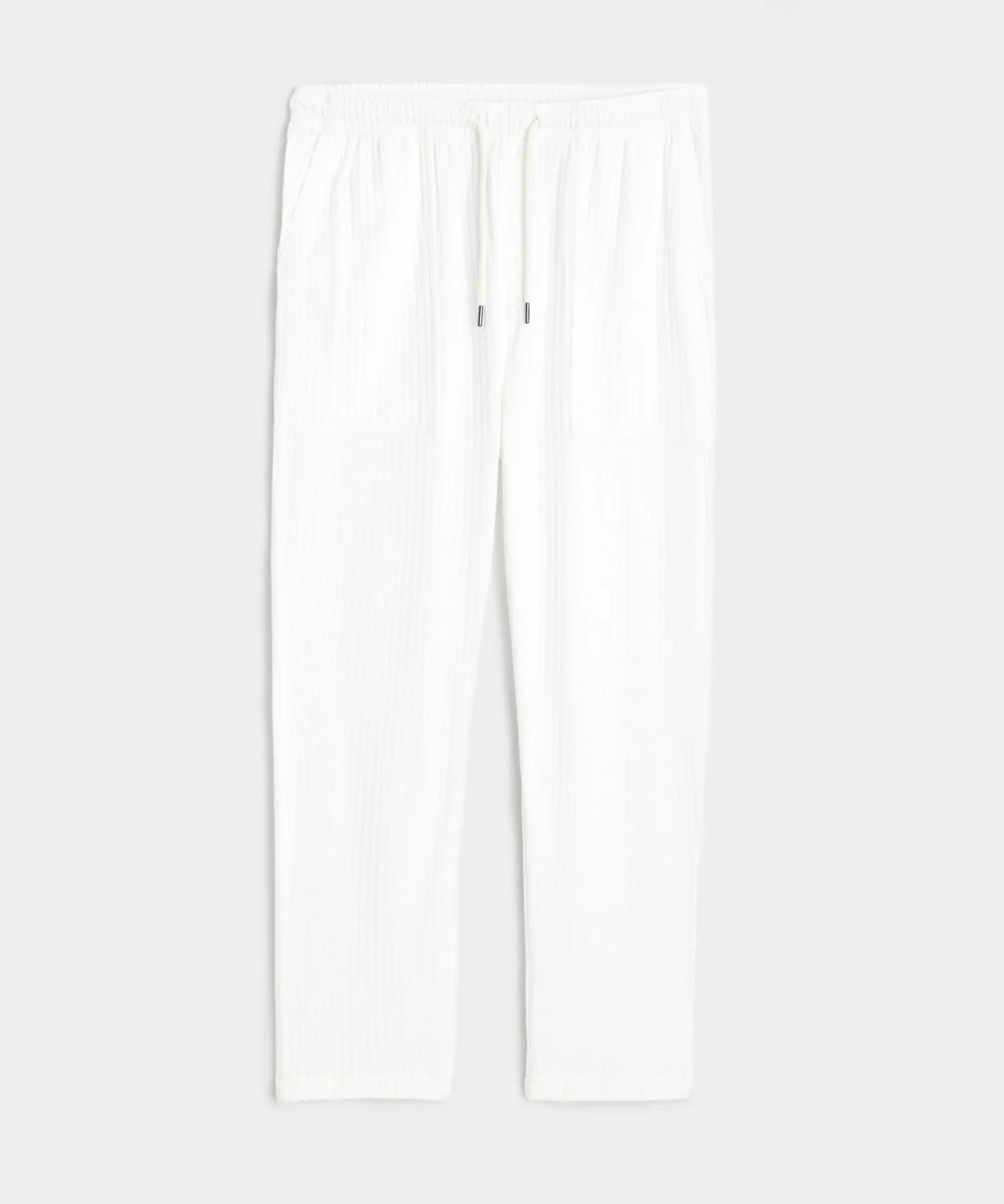 Knit Seersucker Pant in New White