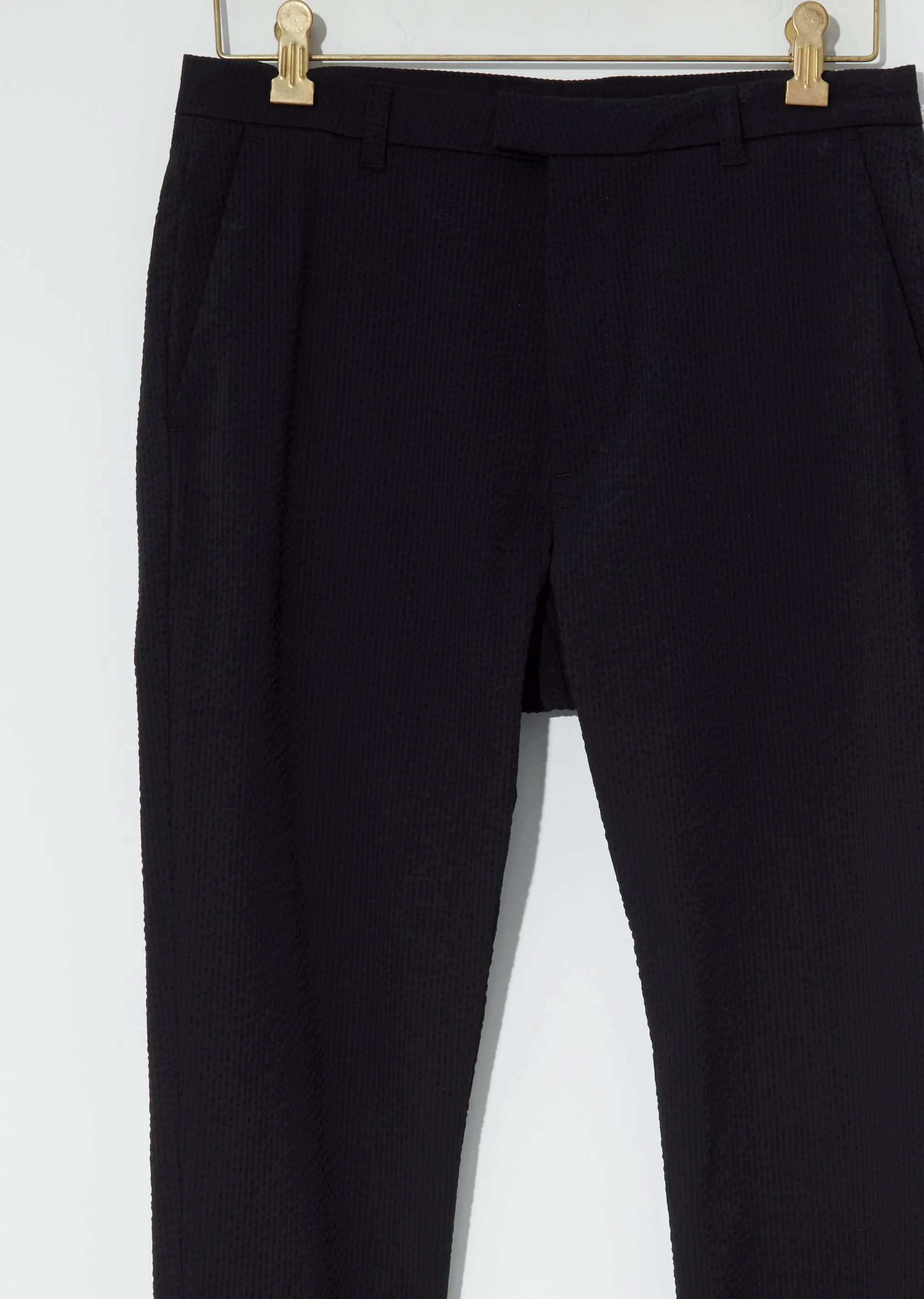 Krissy Edit Trousers — Black Seersucker