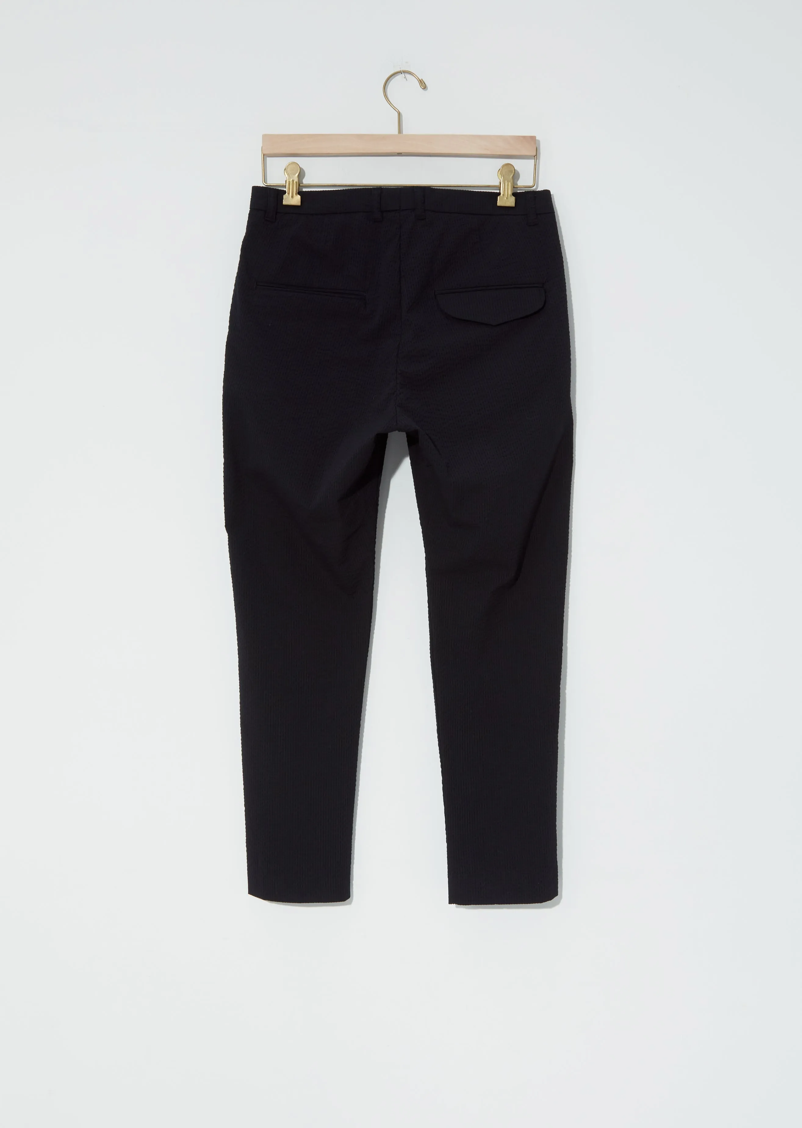 Krissy Edit Trousers — Black Seersucker