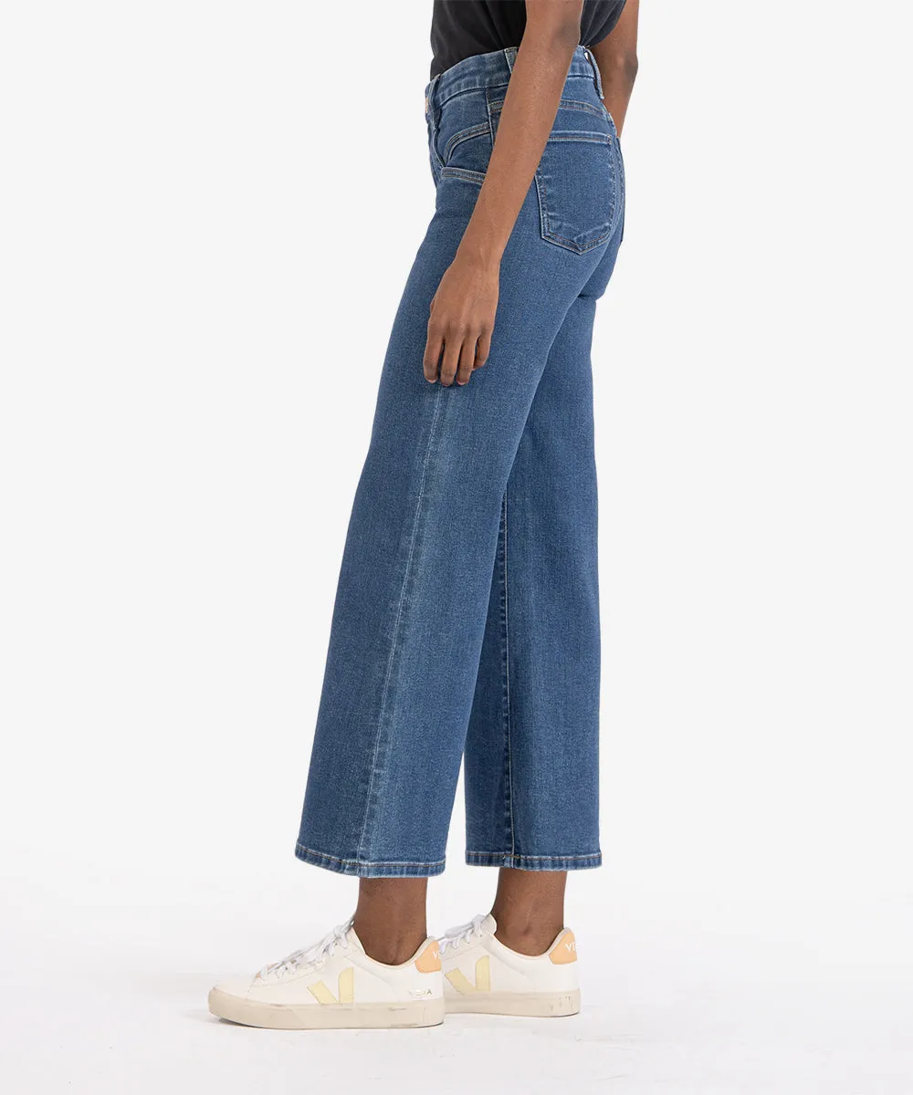 Kut From The Kloth Meg Mid Rise Fab Ab Wide Leg Reg Hem