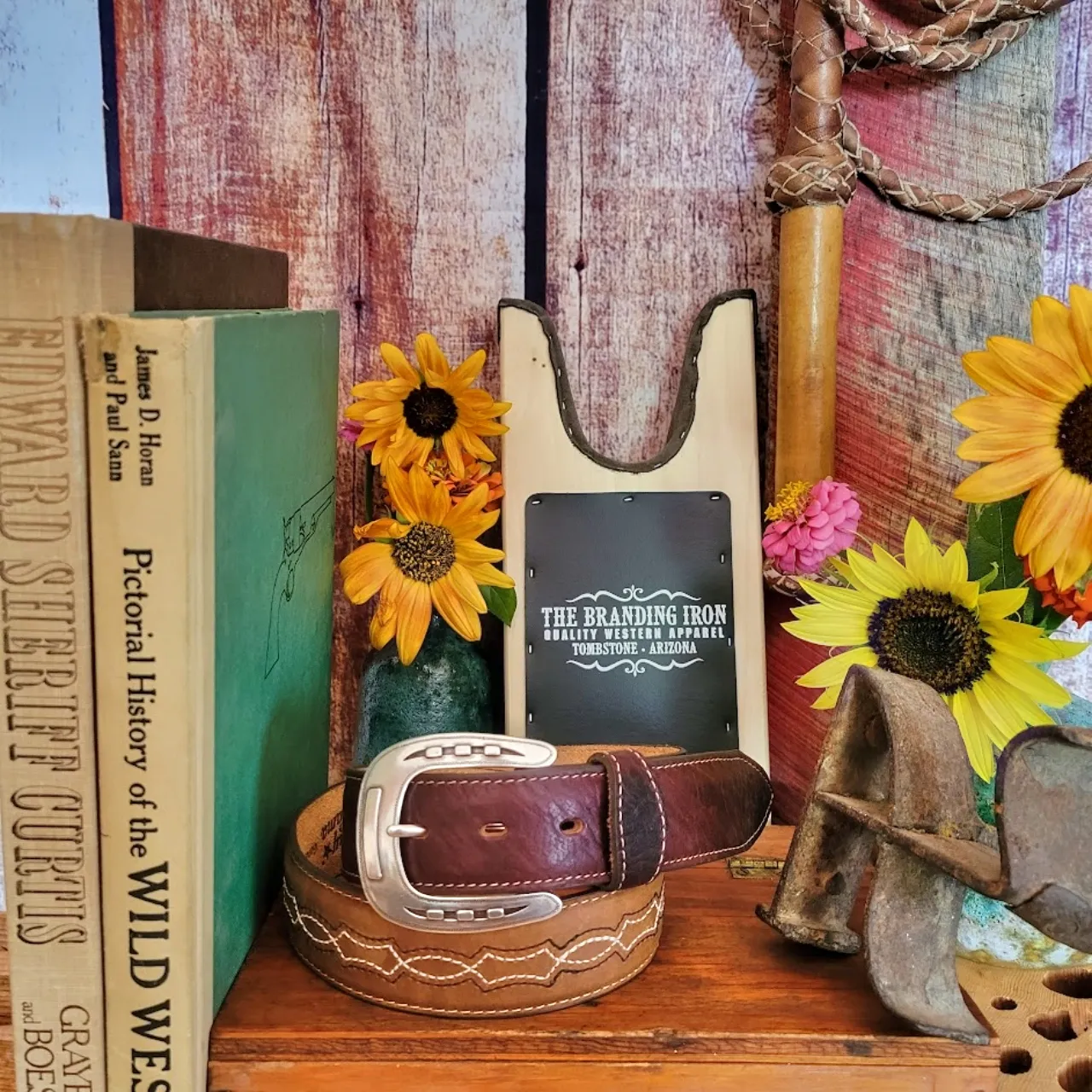 Leather Belt the “Maverick” by Tony Lama      C42745