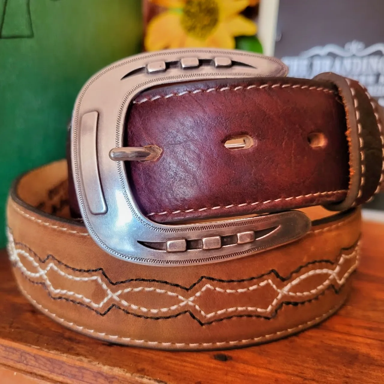 Leather Belt the “Maverick” by Tony Lama      C42745