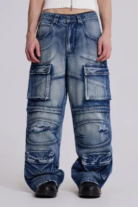 Light Wash Apex Denim Cargos