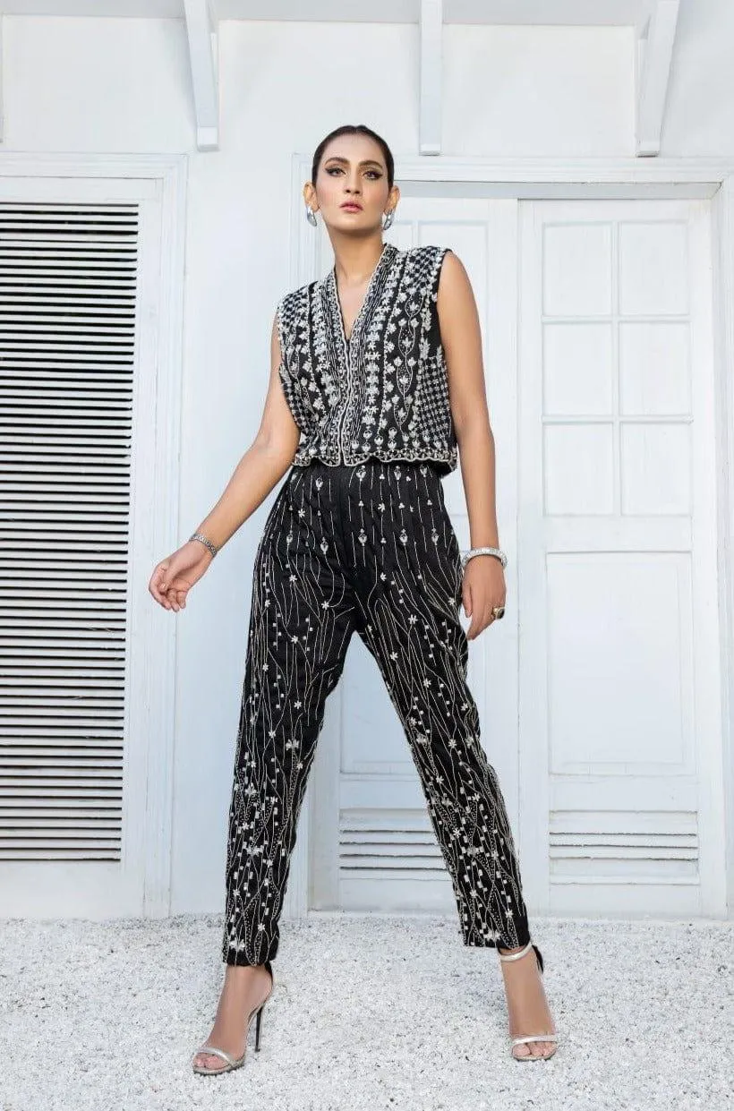 Malook - Belleza 2.0 (Jumpsuit) - Chiffon Shirt & Raw Silk Trouser - 2 Piece