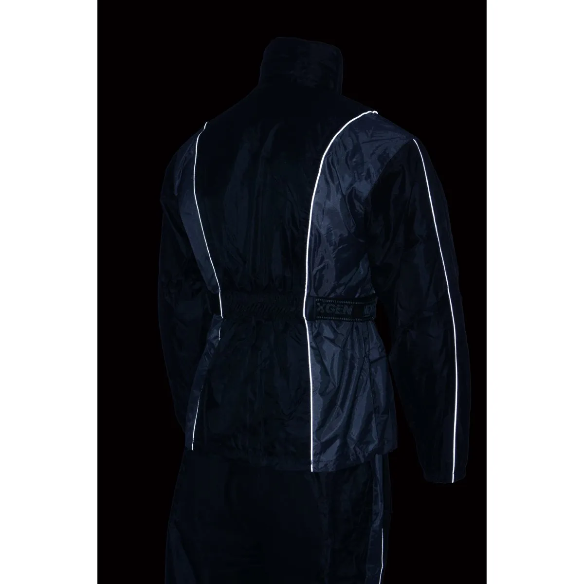 Milwaukee Leather SH2225L Women's Black and Grey Waterproof Rain Suit with Reflective Piping