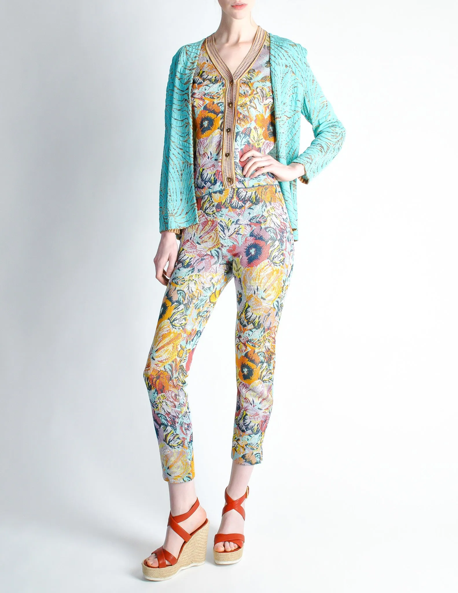 Missoni Vintage Floral Knit Three Piece Set