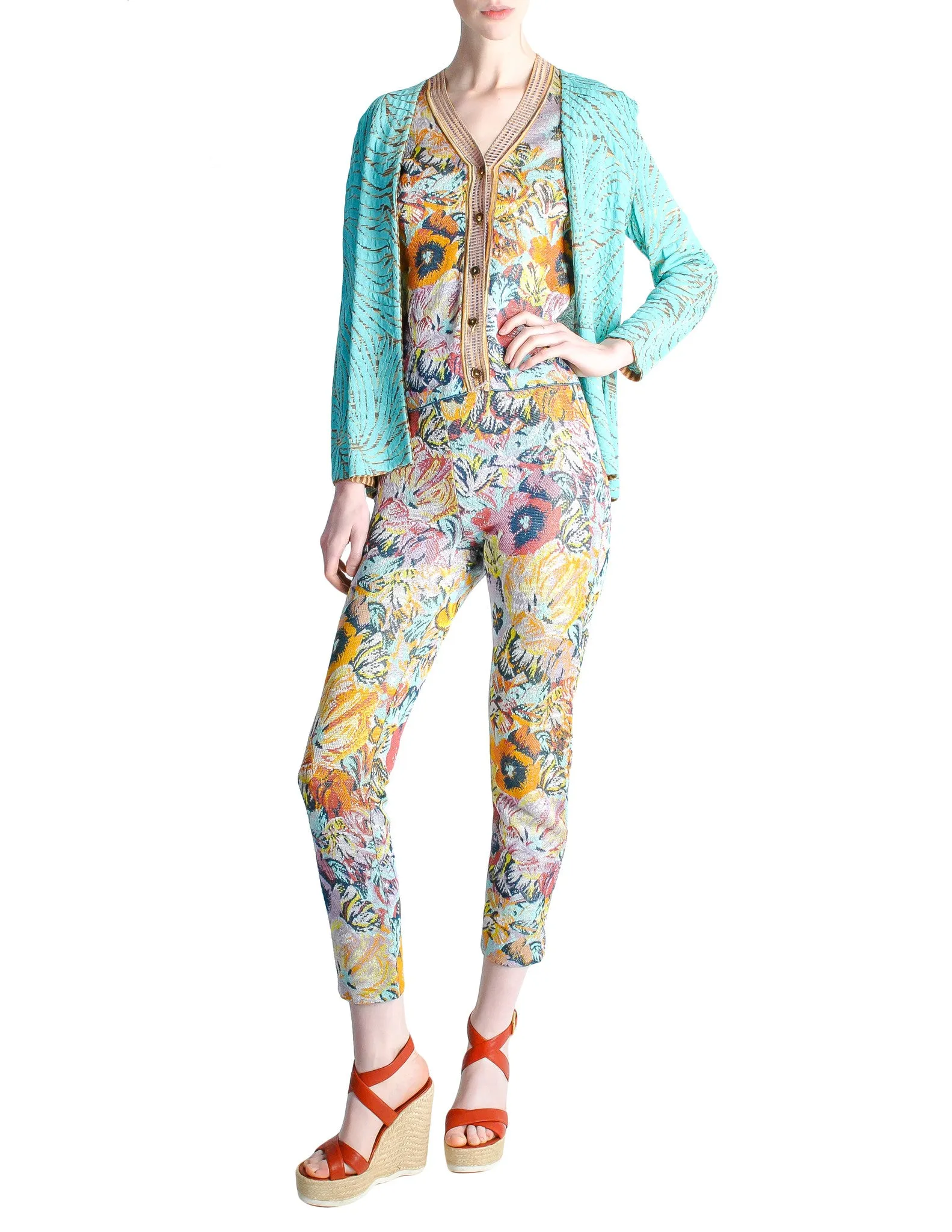 Missoni Vintage Floral Knit Three Piece Set