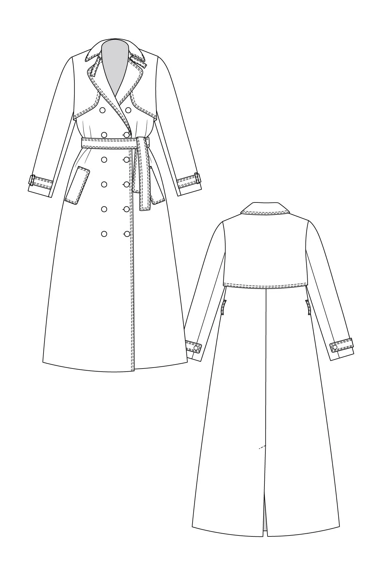 Named Clothing, Isla Trench Coat, Paper Pattern