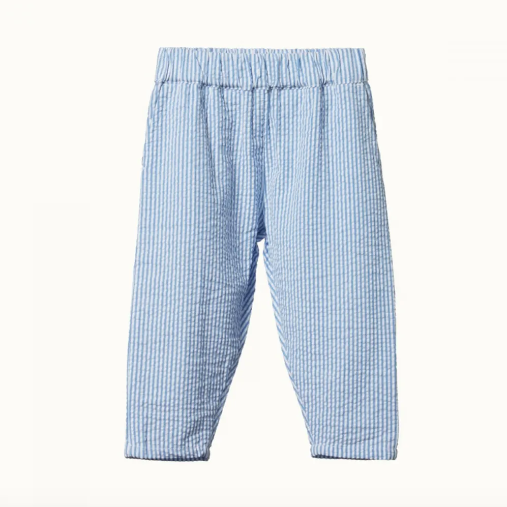 Nature Baby Sailor Pants -Seersucker Blue Stripe