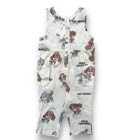 NEW! Girls H&M Size 9-12 Months White Paw Patrol Sleeveless Jumpsuit