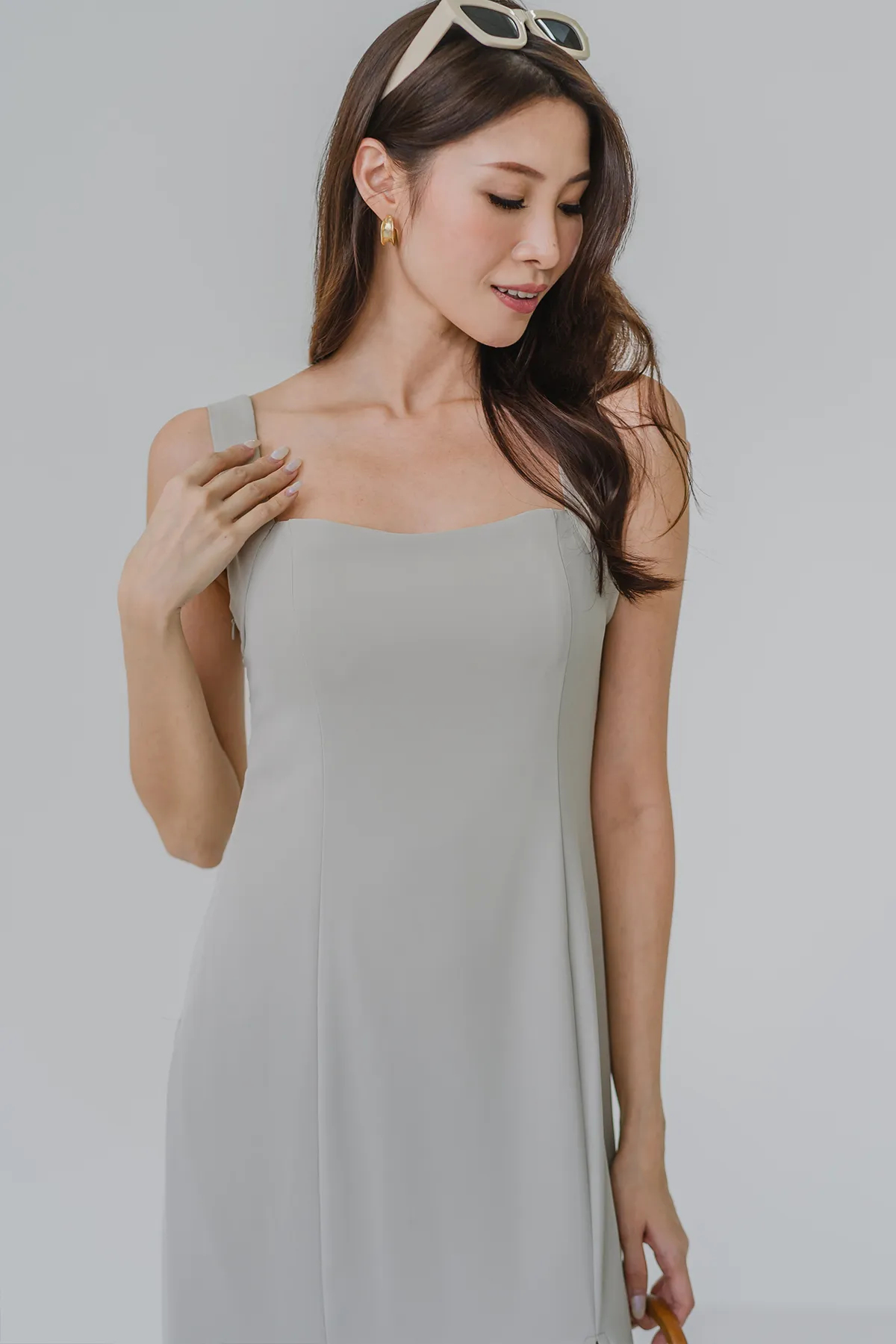 Nothing Finer Slit Dress (Sage)