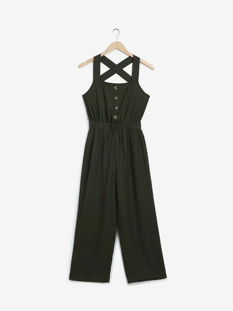 Nuon Olive Roch Jumpsuit