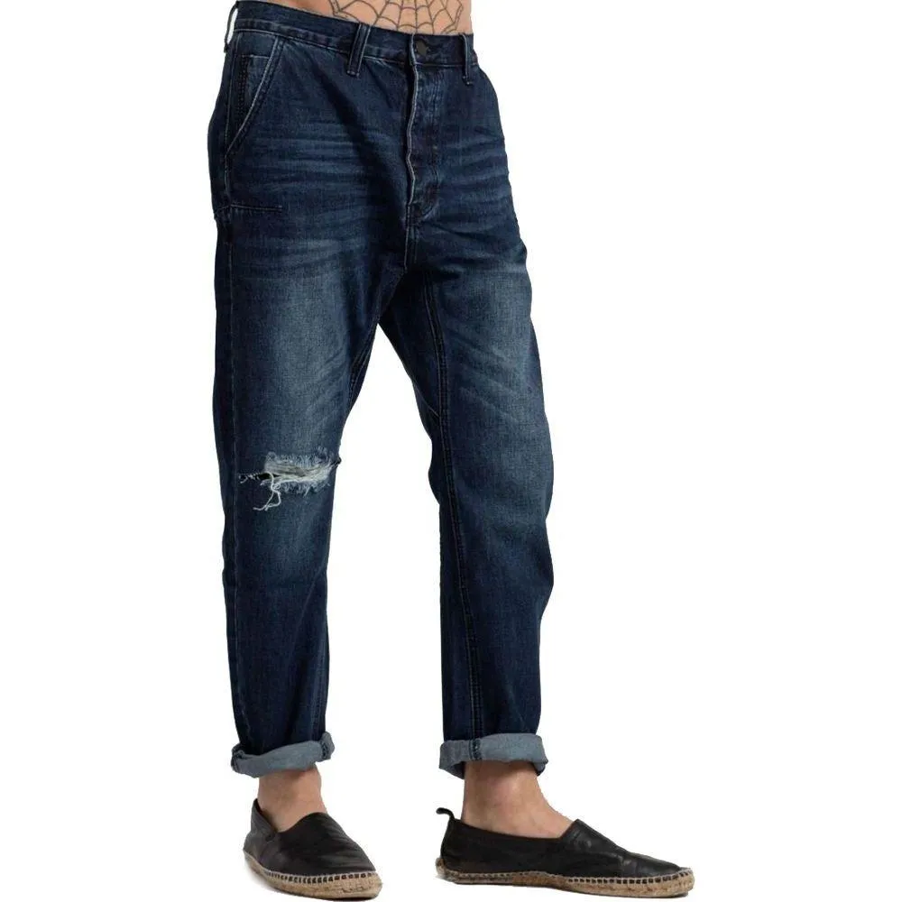 One Teaspoon Blue Cotton Men's Jeans