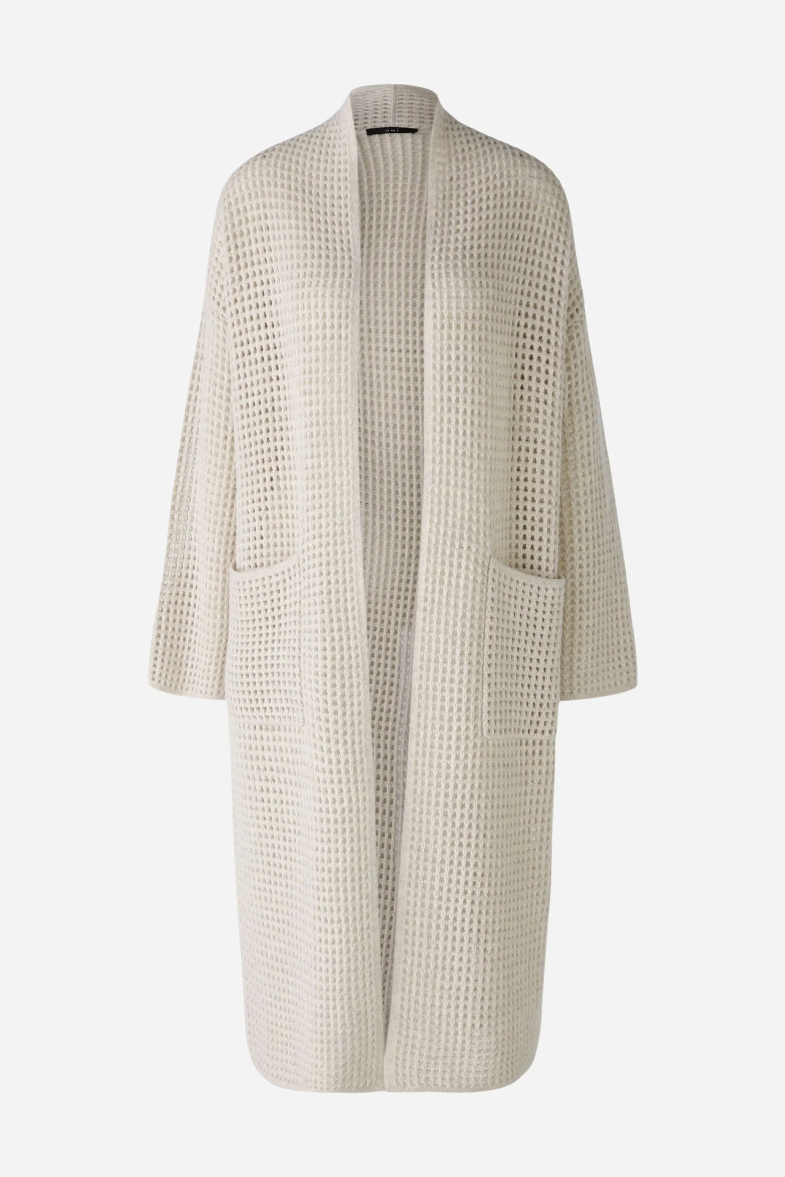 Oui Knitted Coat Off-white