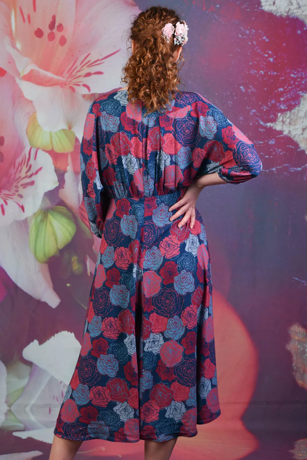 Peony Love Dress - Navy - SALE