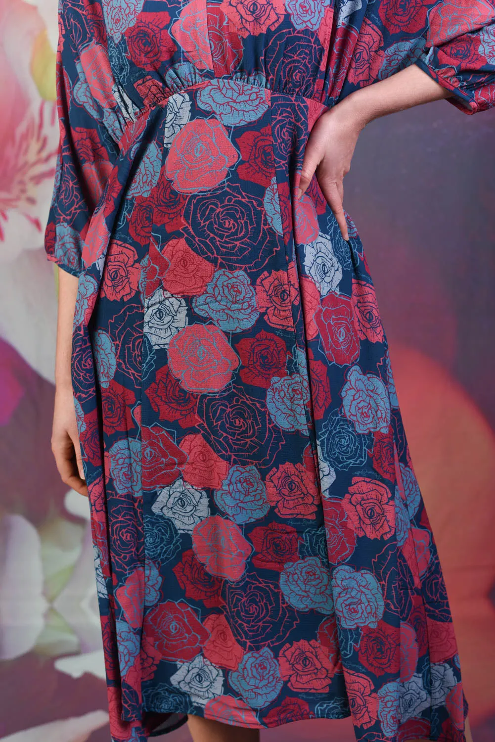 Peony Love Dress - Navy - SALE