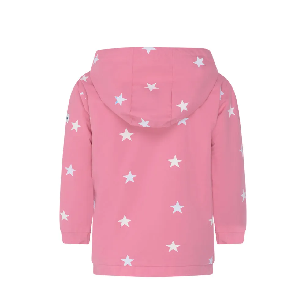 Pink Star Color Changing Kids Raincoat