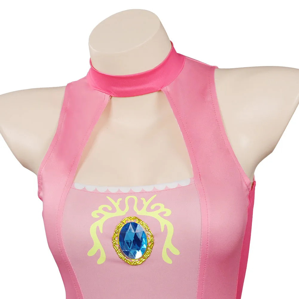 Princess Peach Swimsuit Cosplay Costume Jumpsuit Swimwear Outfits