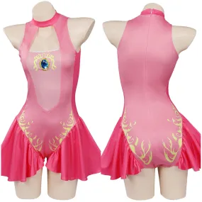 Princess Peach Swimsuit Cosplay Costume Jumpsuit Swimwear Outfits