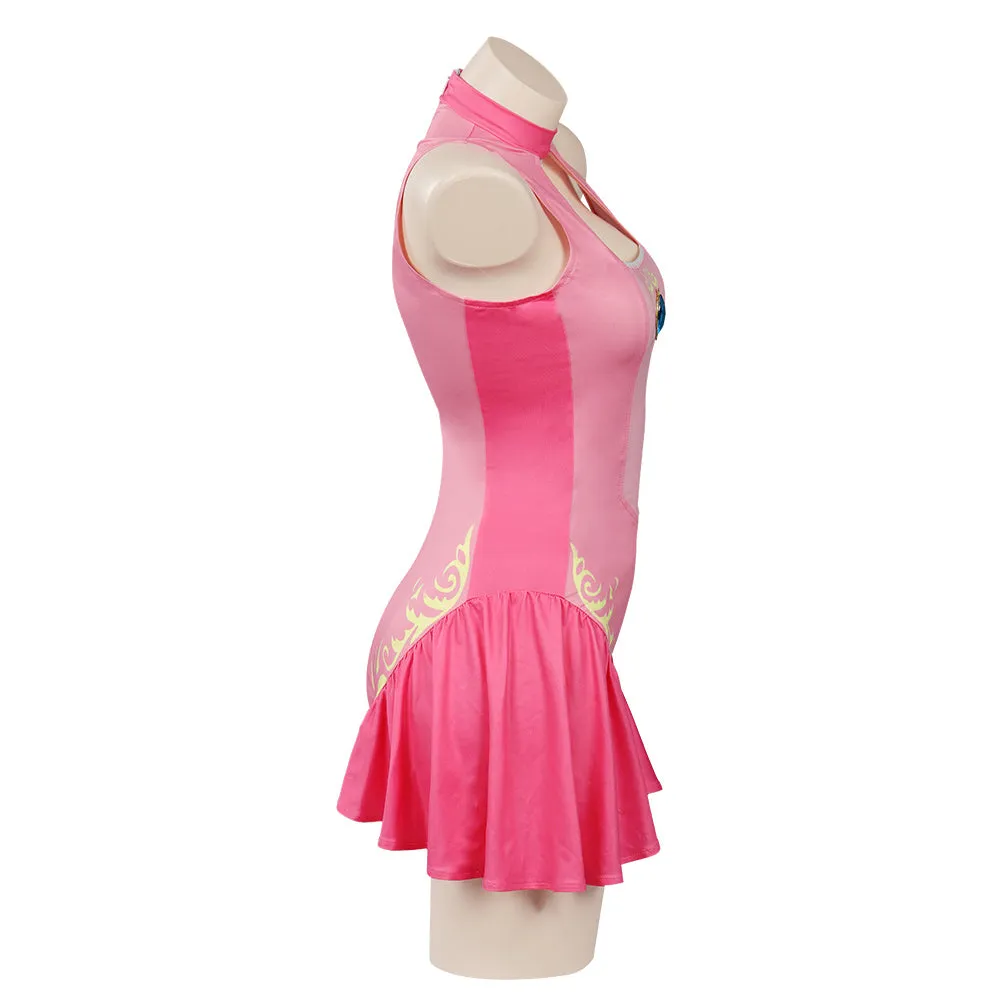 Princess Peach Swimsuit Cosplay Costume Jumpsuit Swimwear Outfits