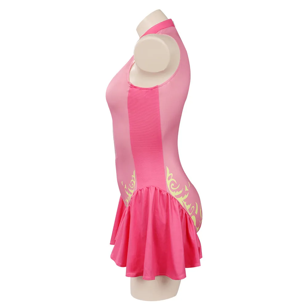 Princess Peach Swimsuit Cosplay Costume Jumpsuit Swimwear Outfits