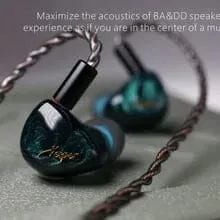 QoA Vesper 1DD 10mm   1BA Knowles Hybird Driver In Ear Earphone