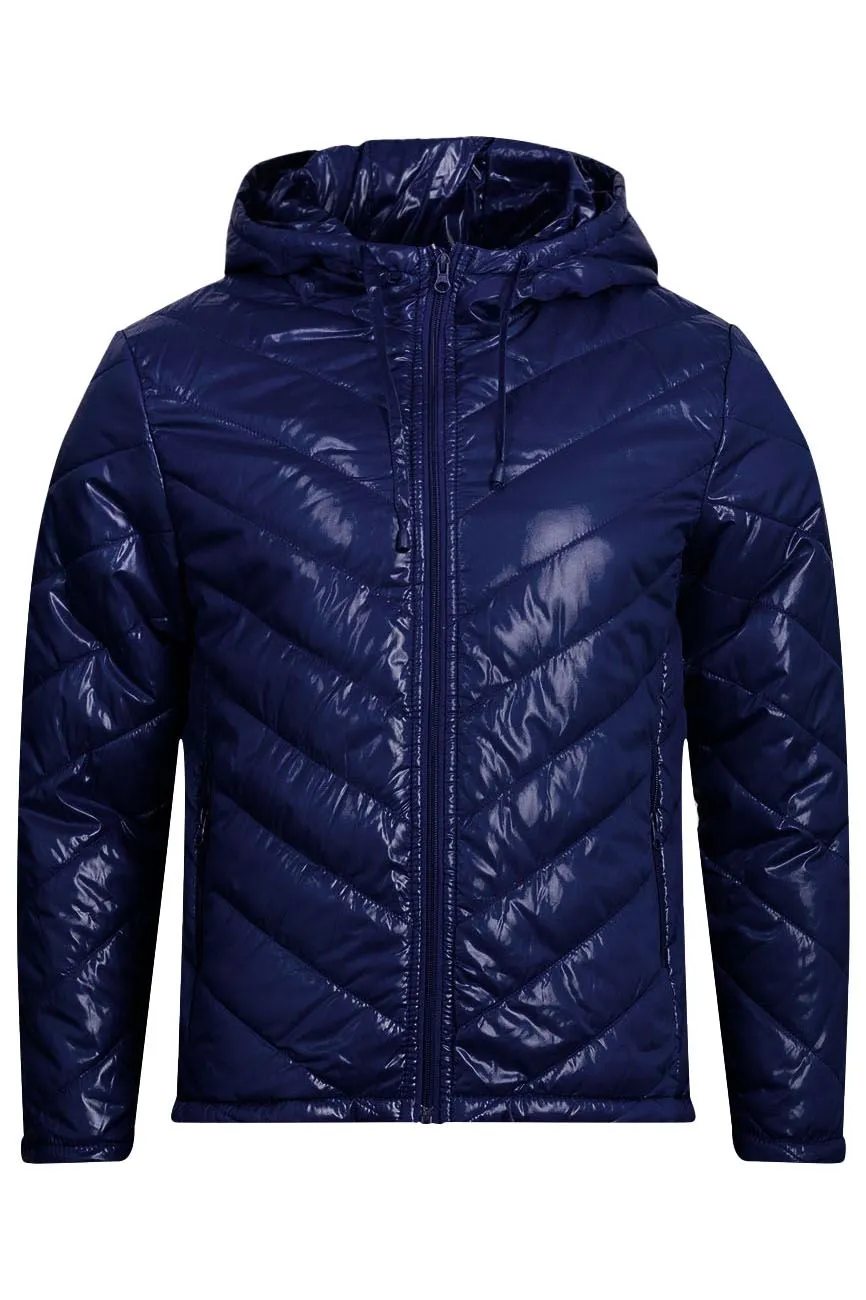 Quilted Glossy Puffer Jacket