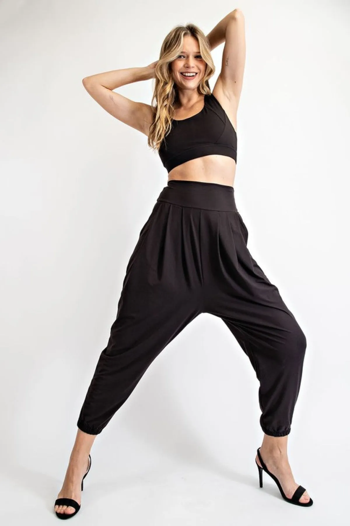 Rae Mode Butter Pleat High Waist Jogger