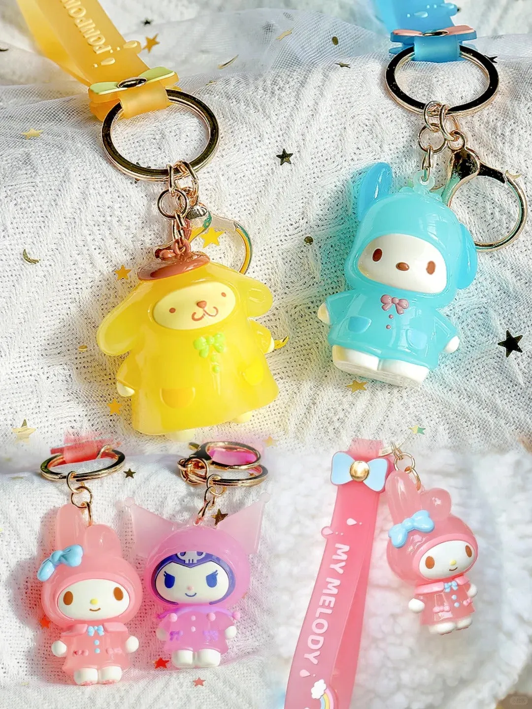 Raincoat Character Figure Keychain