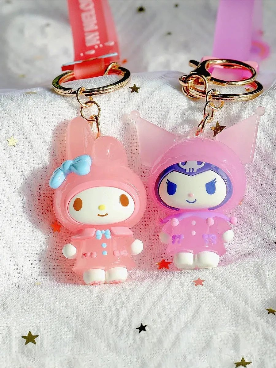 Raincoat Character Figure Keychain