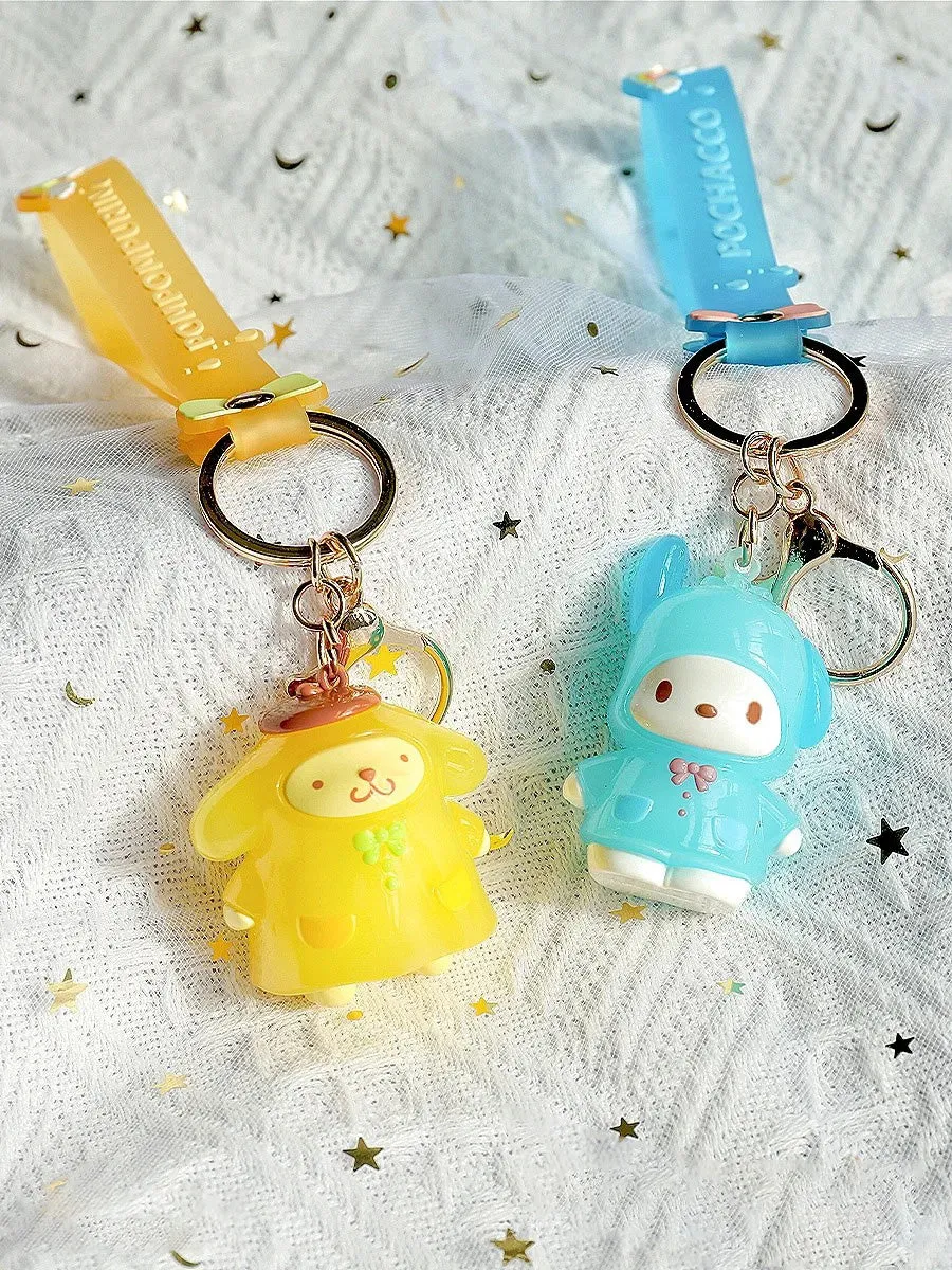 Raincoat Character Figure Keychain