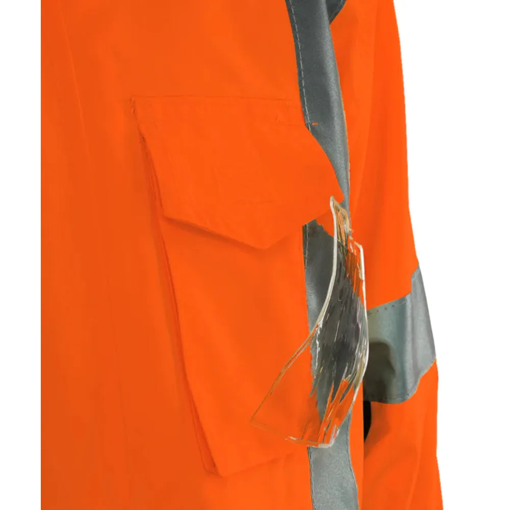 Reflective Apparel® Hi-Vis Breathable Waterproof 2-Tone Hooded Parka Rain Jacket - ANSI Class 3 - 431ST