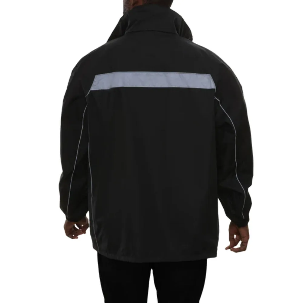 Reflective Apparel® Hi-Vis Breathable Waterproof 2-Tone Hooded Parka Rain Jacket - ANSI Class 3 - 431ST