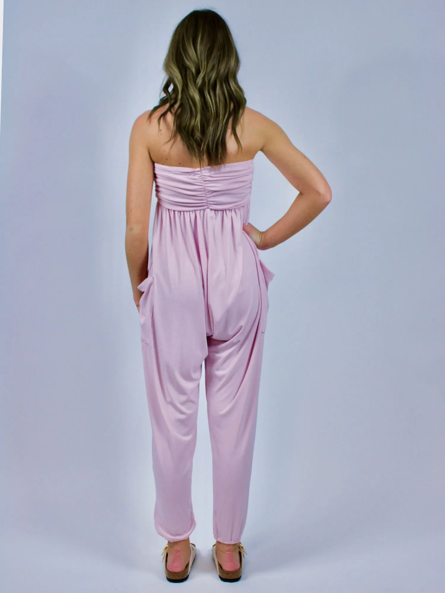 Ruched Jogger Jumpsuit