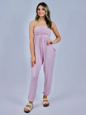 Ruched Jogger Jumpsuit