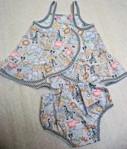 Ruffles Baby Top & Pants PDF sewing pattern babies & toddlers sizes 3 months to 6 years