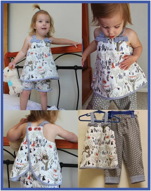 Ruffles Baby Top & Pants PDF sewing pattern babies & toddlers sizes 3 months to 6 years