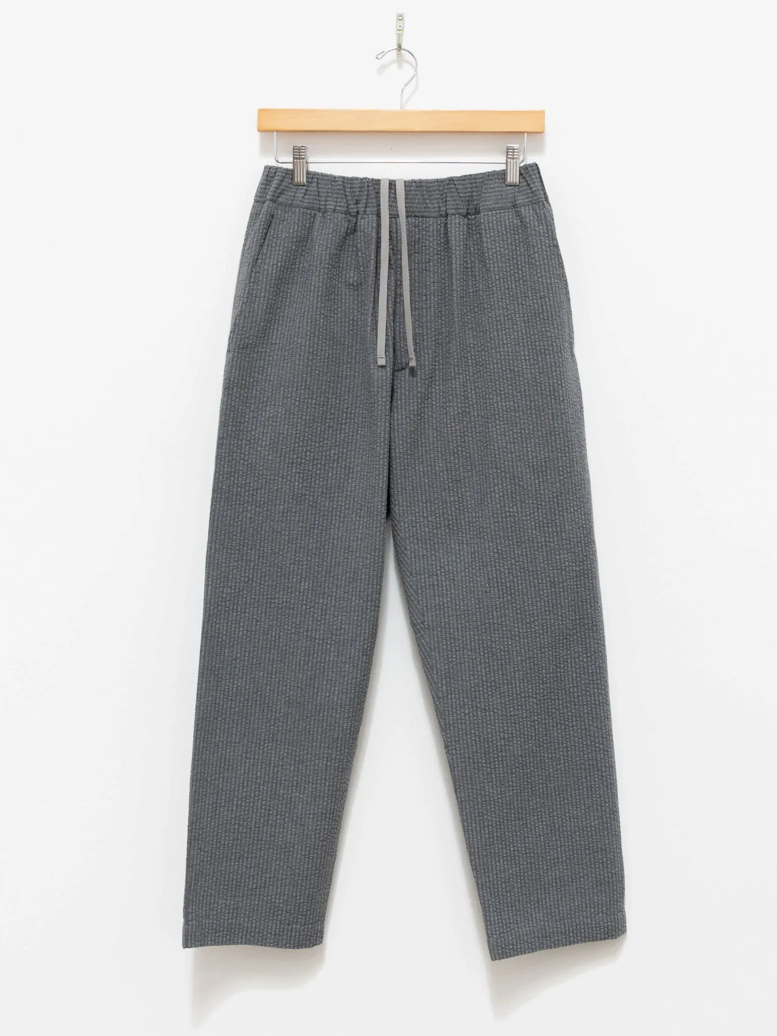 Seersucker Easy Pants - Gray Stripe