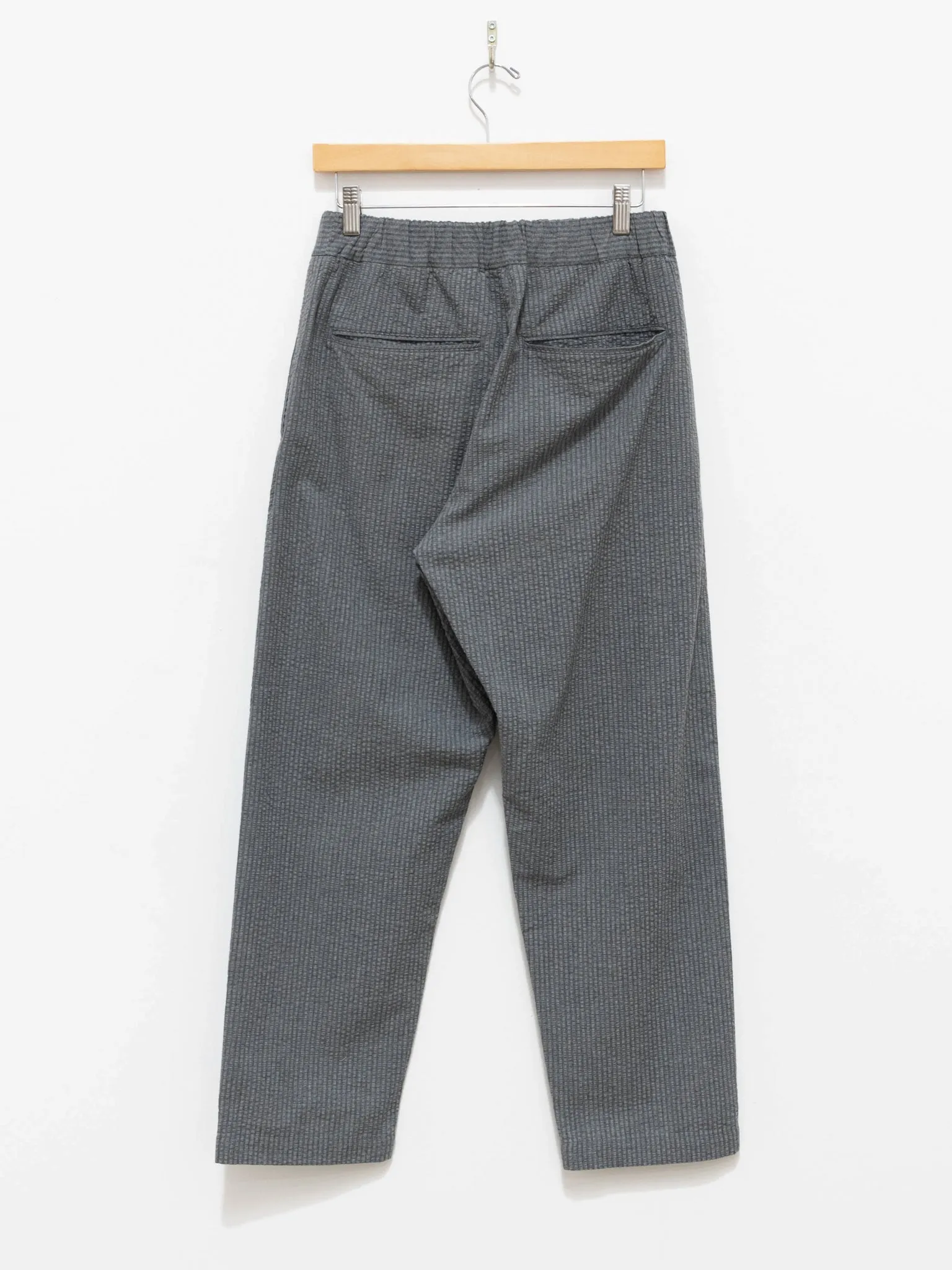 Seersucker Easy Pants - Gray Stripe