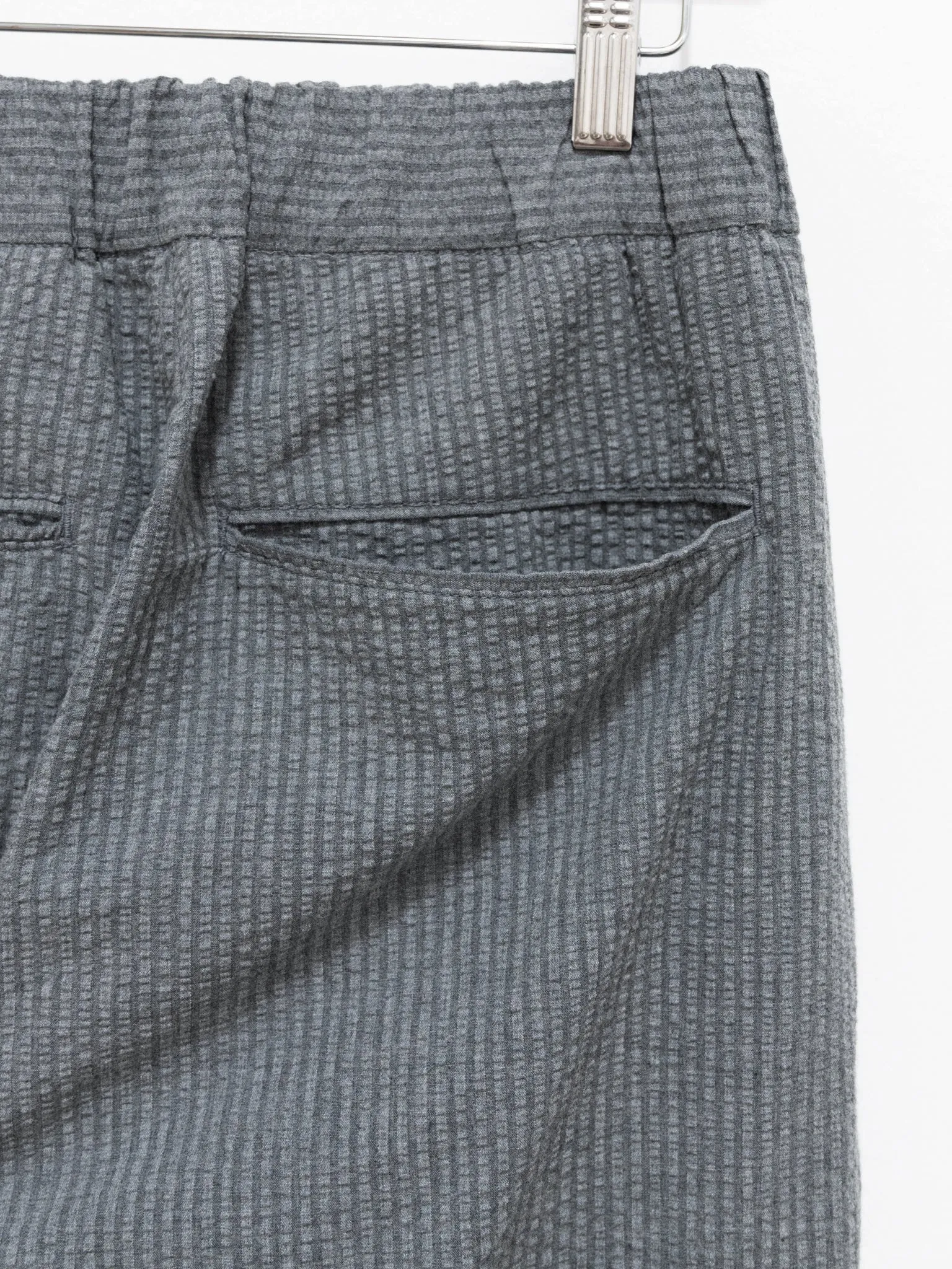 Seersucker Easy Pants - Gray Stripe