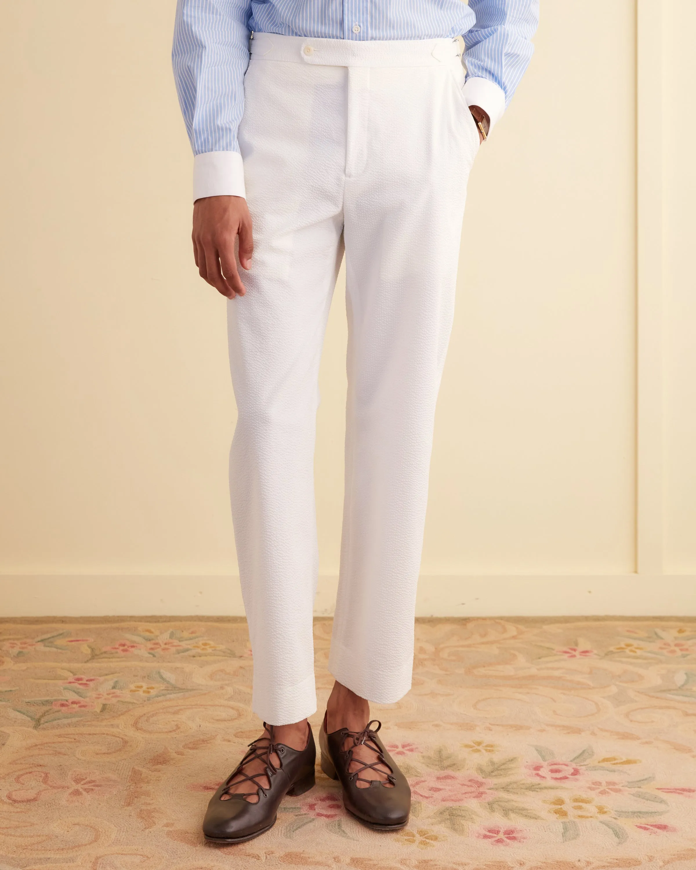 Seersucker Suiting Trousers