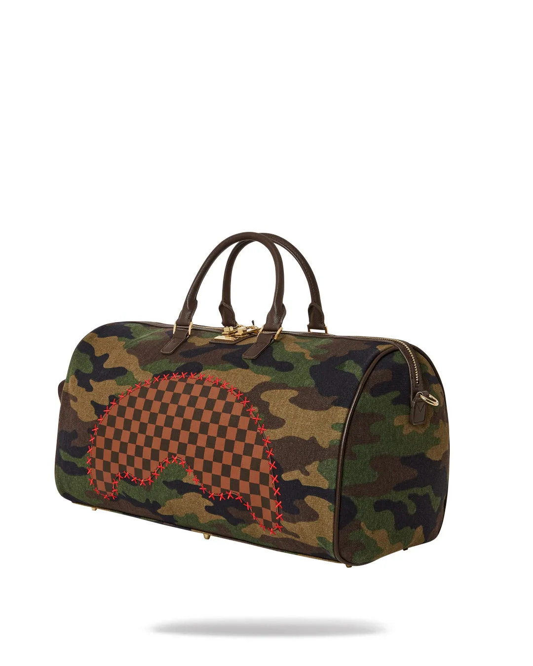 Shark Shape Check Duffle