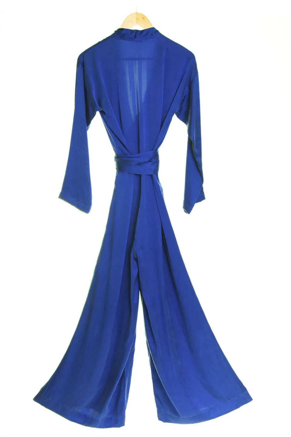 Silk Jumpsuit in Cobalt